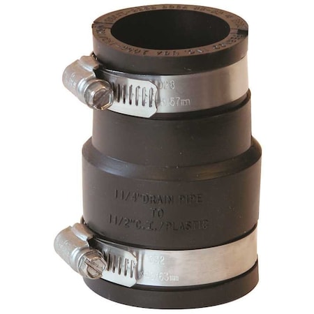 Fernco FLEXIBLE COUPLING 1 1/2 IN X 1 1/4 IN 1056-150/125